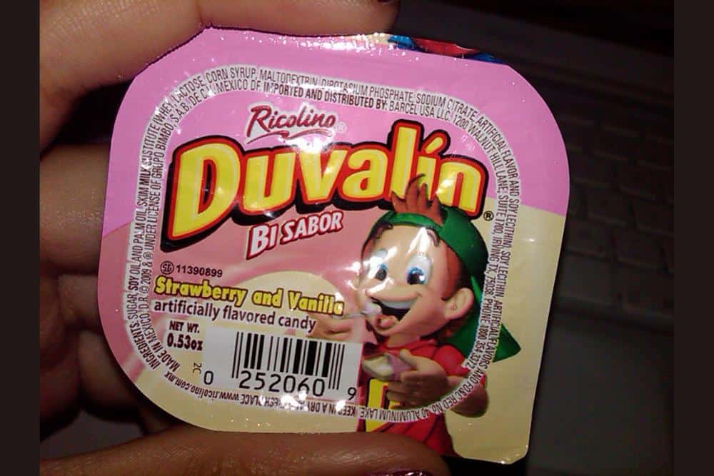 two-in-one flavored Duvalin candy