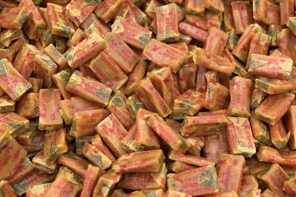 A large number of Squirrel Nut Zippers candies