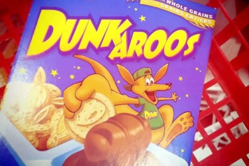 The old packaging of Dunkaroos