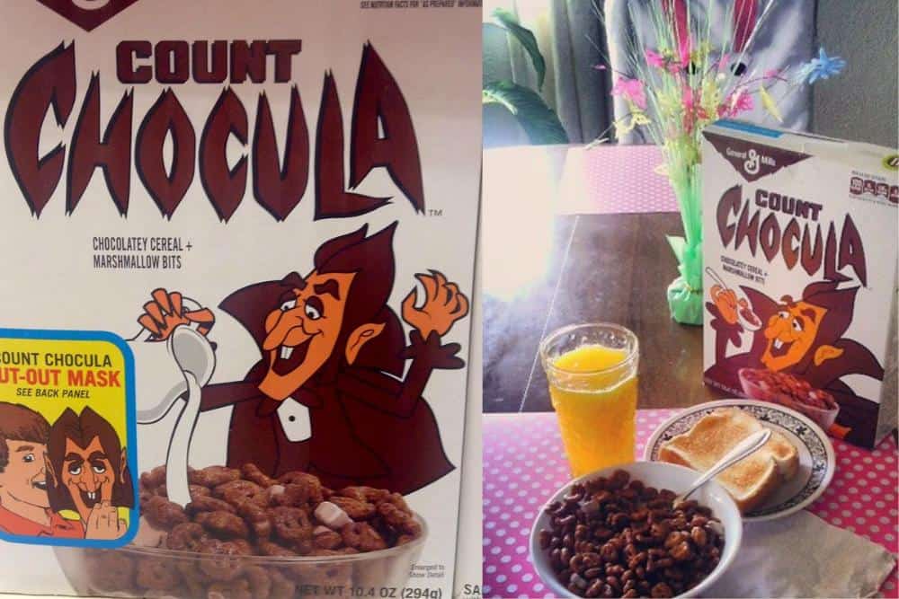Count Chocula Cereal for breakfast