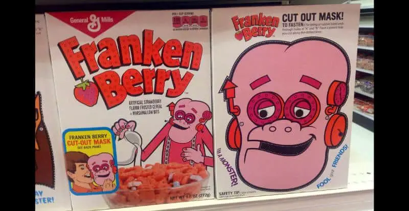 Franken Berry cereal box