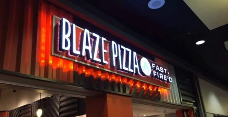 Blaze pizza menu