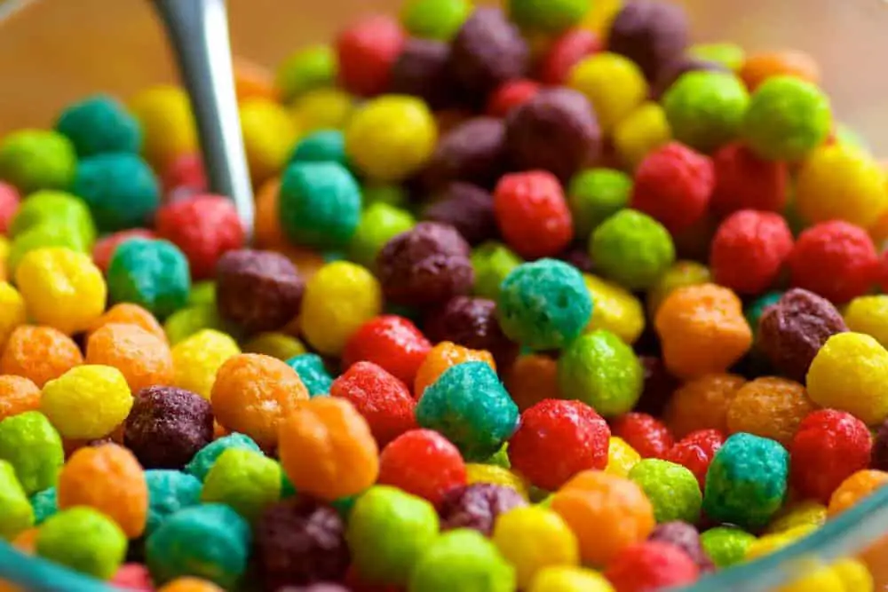 Vibrant and fruity Trix cereal